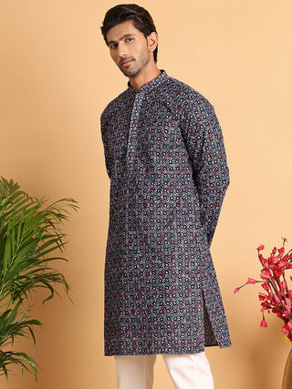 Embroidered Viscose Kurtas For Men