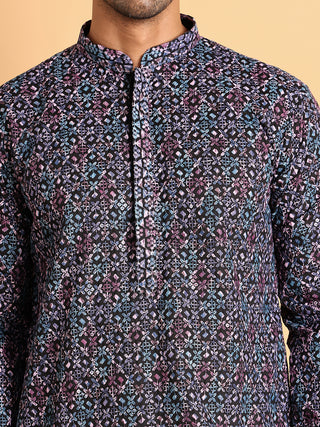 Embroidered Viscose Kurtas For Men