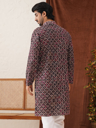 Embroidered Viscose Kurtas For Men