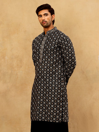 Viscose Rayon Embroidered Sequin Kurta