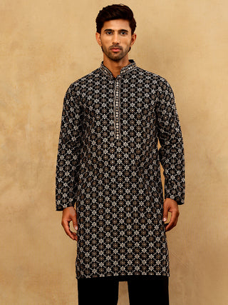 Viscose Rayon Embroidered Sequin Kurta