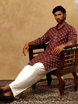 Viscose Rayon Embroidered Sequin Kurta