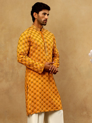 Viscose Rayon Embroidered Sequin Kurta