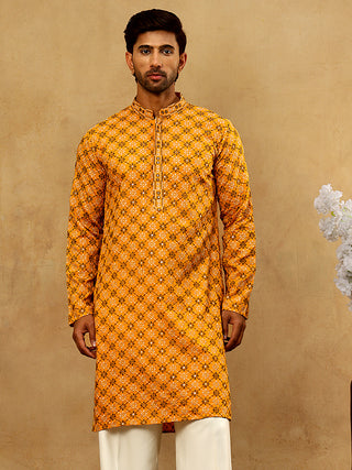Viscose Rayon Embroidered Sequin Kurta