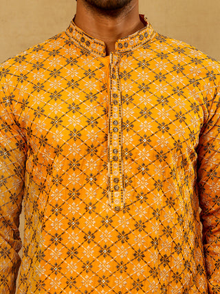 Viscose Rayon Embroidered Sequin Kurta