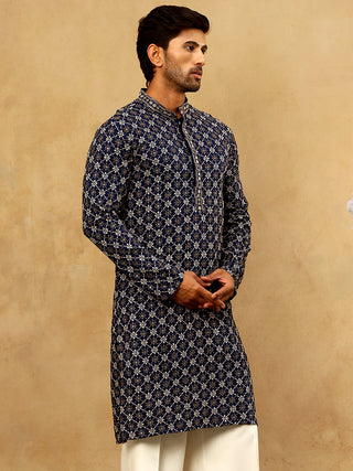 Viscose Rayon Embroidered Sequin Kurta