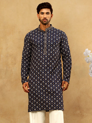 Viscose Rayon Embroidered Sequin Kurta