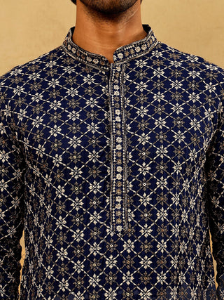 Viscose Rayon Embroidered Sequin Kurta