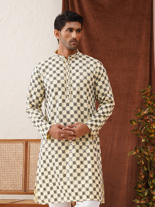 Viscose Embroidered Kurtas For Men