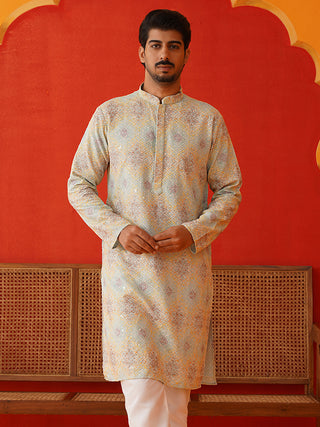 Embroidered Staight Kurtas For Men