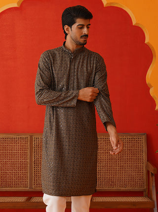 Embroidered Chikankari and Sequence Kurtas For Men