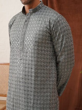 Embroidered Chikankari and Sequence Kurtas For Men