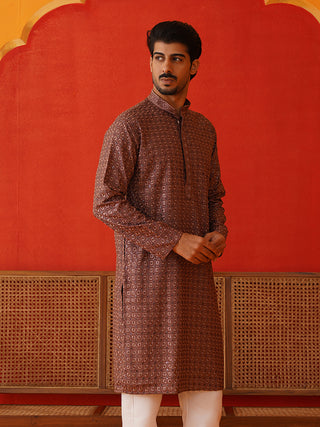 Embroidered Chikankari and Sequence Kurtas For Men