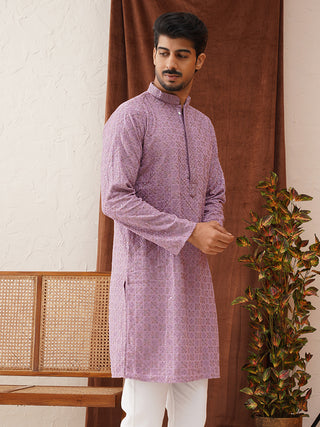 Embroidered Staight Kurtas For Men