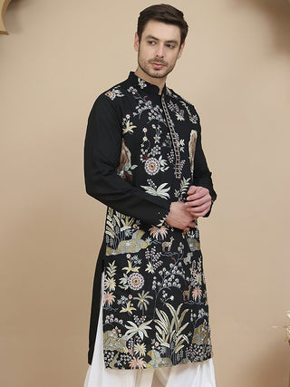 Embroidered Silk Blend Kurtas