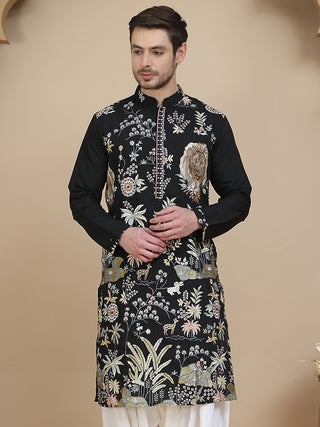 Embroidered Silk Blend Kurtas