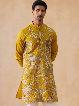 Floral Embroidered and Sequins Kurta