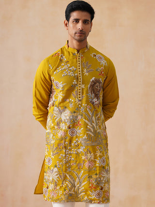 Floral Embroidered and Sequins Kurta