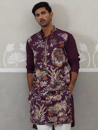 Floral Embroidered and Sequins Kurta