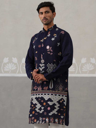 Floral Embroidered and Sequins Kurta