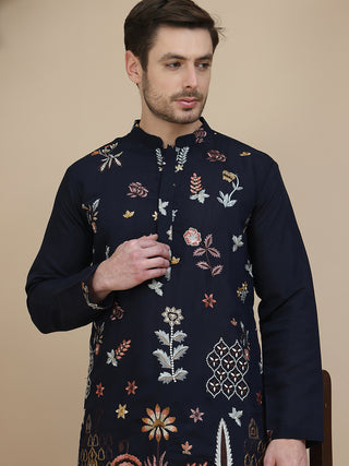 Embroidered Silk Blend Kurtas