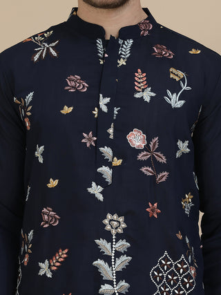 Embroidered Silk Blend Kurtas