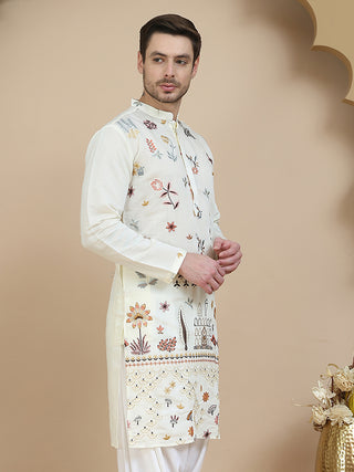Embroidered Silk Blend Kurtas