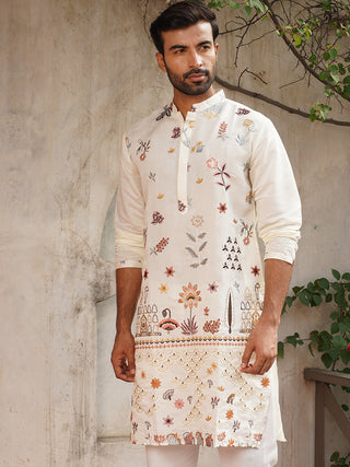 Embroidered Silk Blend Kurtas