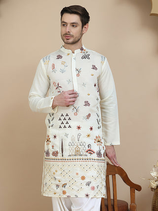 Embroidered Silk Blend Kurtas