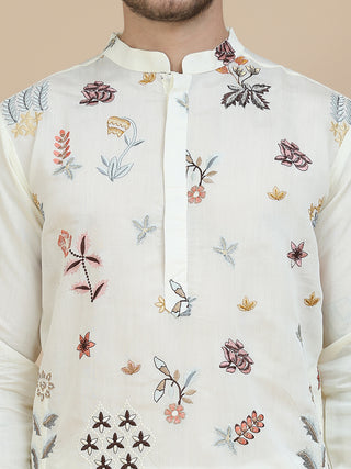 Embroidered Silk Blend Kurtas