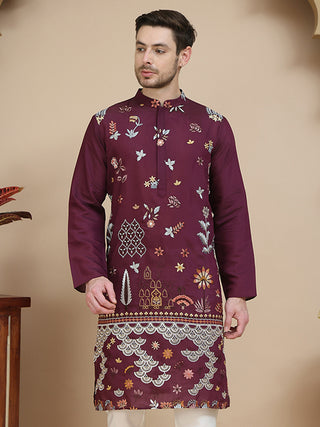 Floral Embroidered and Sequins Kurtas