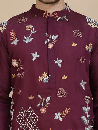 Floral Embroidered and Sequins Kurtas