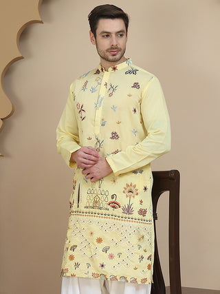Embroidered Silk Blend Kurtas
