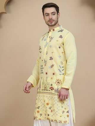Embroidered Silk Blend Kurtas