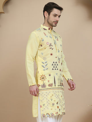 Embroidered Silk Blend Kurtas