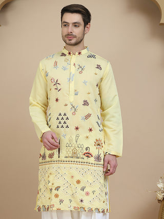 Embroidered Silk Blend Kurtas