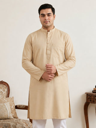 Solid Cotton Kurta for Men