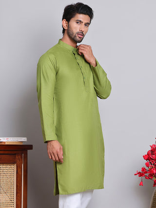 Solid Cotton Kurtas for Men