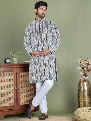 Embroidered and Mirror Work Kurtas.