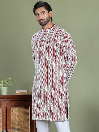 Embroidered and Mirror Work Kurtas.