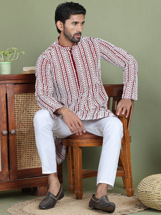 Embroidered and Mirror Work Kurtas.