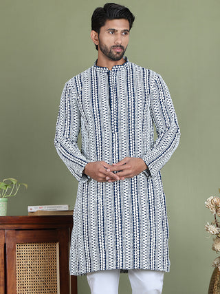 Embroidered and Mirror Work Kurtas.