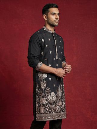 Floral Embroidered and Sequins Kurta