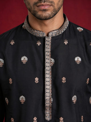 Floral Embroidered and Sequins Kurta