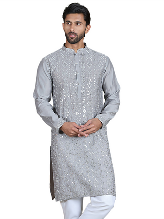 Embroidered and Mirror Work Kurtas for Men