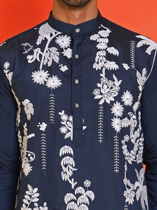 Embroidered Straight Kurtas for Men