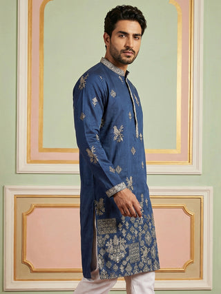 Floral Embroidered and Sequins Kurta