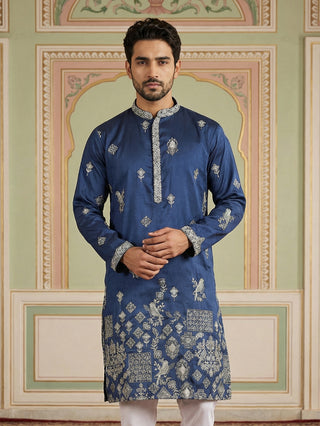Floral Embroidered and Sequins Kurta