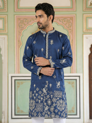 Floral Embroidered and Sequins Kurta