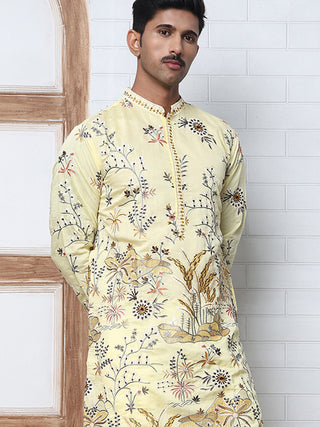 Floral Embroidered Straight Kurta